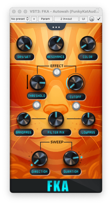 FKA AutoWah fixed DAW-sync mode screenshot